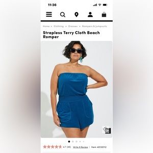 Strapless terry cloth romper🥰 from torrid